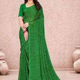 Mitera Leheriya Printed Pure Chiffon Block Print Saree-35