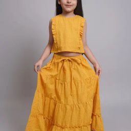 Biglilpeople Girls White Cotton Printed Lehenga Choli-image-71