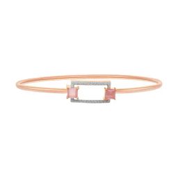 Malabar Gold and Diamonds 18k Rose Gold Oval Bangle for Women-image-72