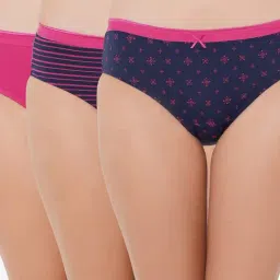 Soie Multicolor Printed Hipster Panty (Pack of 3)-60