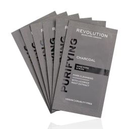 Makeup Revolution Skincare Pore Cleansing Charcoal Nose Strips - 6 Pcs-image-32