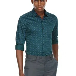 Arrow Green Cotton Regular Fit Printed Shirt-picture-22