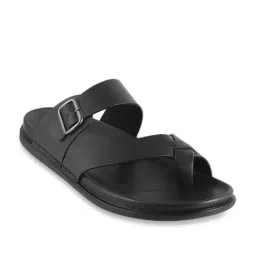 Da Vinchi by Metro Men's Black Cross Strap Sandals-picture-17
