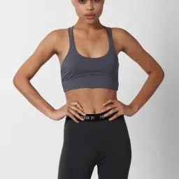 Forever 21 Grey Non Wired Non Padded Sports Bra-image-95