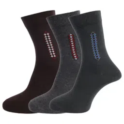 Dollar Multi Cotton Self Pattern Socks - Pack of 3-picture-15