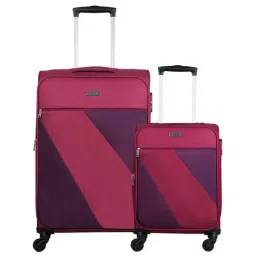 Carriall Red 4 Wheel Large Soft Cabin Trolley Pack of 2 - 49 cm-image-63
