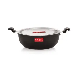 HAZEL Black Hard Anodized Kadhai with Lid (2.7L)-37