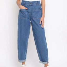 Tales & Stories Blue Cotton Mid Rise Jeans-image-69
