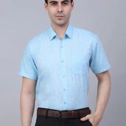 Jainish Sky Blue Regular Fit Shirt-image-95