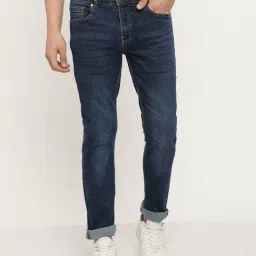 Octave Dark Blue Cotton Regular Fit Jeans-image-27