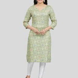 Saree Swarg Green Printed Straight Kurta-image-41