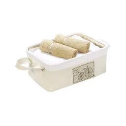 HomeStorie Cream-Coloured 2 Pieces Jute Regular Multi-Utility Organisers image 2