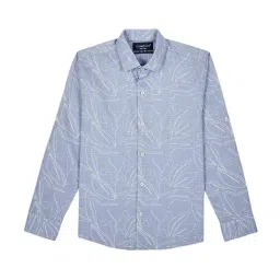CHARCHIT Boys Purple Cotton Lycra Floral Shirt-image-30