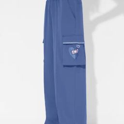 The Souled Store Blue Cotton Embroidered Trackpants-image-57
