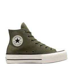 Converse Women's Chuck Taylor All Star Lift Platform Colorful Suede High Top Green Sneakers-picture-6