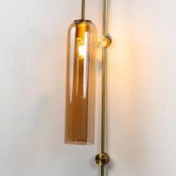 Whispering Homes Amber Glass Float Wall Sconce-15
