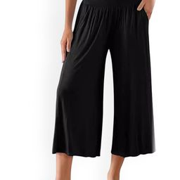 Outzidr Women Classic Flared Low-Rise Culottes Trousers-picture-18