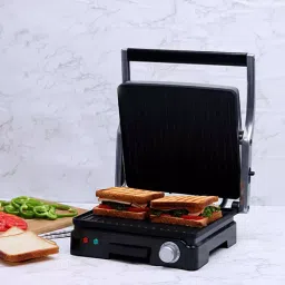 Wonderchef 1800 W Non-Stick Black & Silver Sandwich Griller (63153840)-image-37