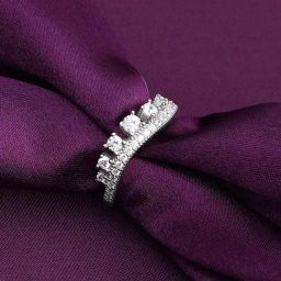 GIVA 925 Silver Wavy Zircon Ring for Women & Girls-image-41