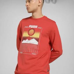 Puma Red Blank India Regular Fit Graphic Sweatshirt-image-75