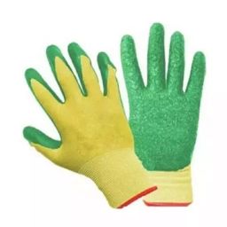 SSWW Coated Safety Gloves with Synthetic Crinkle Green & Yellow M Size, SSWW109 (Pack of 5 Pair)-image-32