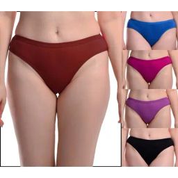 AROUSY Blue & Maroon Cotton Bikini Panties - Pack Of 5-image-88