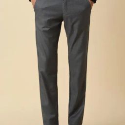 Allen Solly Grey Slim Fit Checks Trousers-image-99