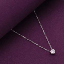Kai Jewel Sterling Silver Crystal Heart Necklace-image-80