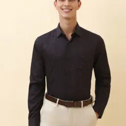 Allen Solly Purple Cotton Slim Fit Printed Shirt-picture-43