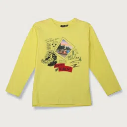 Gini and Jony Boys Graphic Printed Round Neck Cotton T-shirt-image-77