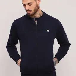 showoffff Showoff Navy Blue Cotton Slim FitSweatshirt-picture-22