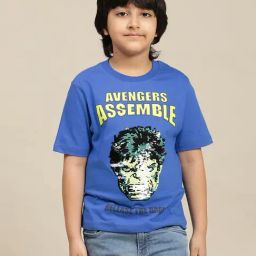 Kidsville Boys Blue Cotton Printed T-Shirt-image-68