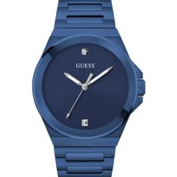 GUESS Vinyl Men Blue Round Dial Analog Watch - GW0833G1-5