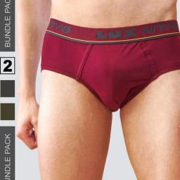Lux Nitro Assorted Cotton Regular Fit Solid Briefs - Pack of 2-picture-27
