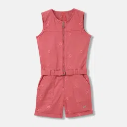 Blue Giraffe Girls Peach Jumpsuit-picture-17