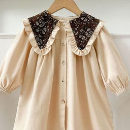 LULU & SKY Puff Sleeve A-Line Dress-image-96