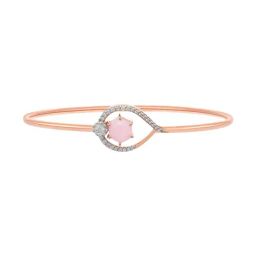 Malabar Gold and Diamonds 18k Rose Gold Oval Bangle for Women-image-73