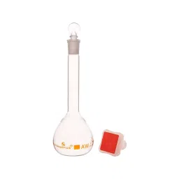 Supertek 25 ml QR Coded Volumetric Flask Wide Mouth Class A ISI Mark with Interchangeable Glass and Super Stopper, Individual Works Certificate, 77.439.0025QI (Pack of 2) image 4