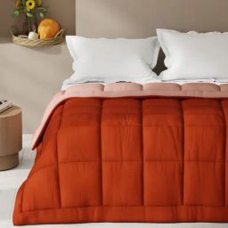 Bianca Rust & Orange 150 GSM Silken Fiber Filling & Micro Fabric Reversible Double Comforter image 2