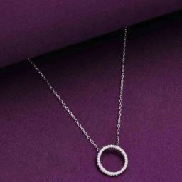 Kai Jewel Sterling Silver Stylish Zircon Studded Ring Casual Necklace-image-68