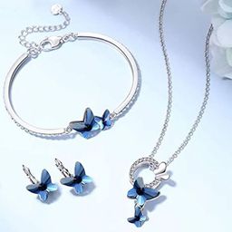 Shining Diva Fashion Silver-Plated Crystals Studded Jewellery Set-56