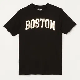 Fame Forever by Lifestyle Boys Typography Printed Round Neck Cotton T-shirt-image-72