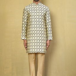 Arihant Rai Sinha Men Ethnic Motifs Printed Regular Pure Cotton Kurta with Pyjamas-picture-47
