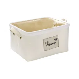 HomeStorie Cream Jute Eco-Friendly Foldable Storage Basket Bins Multi-Utility Organiser-51