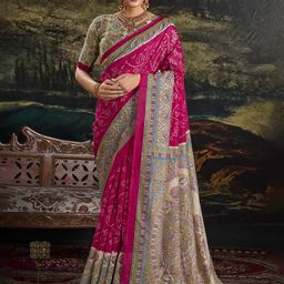 MADHAVPRIYA Bandhani Printed Saree With Blouse Piece-48