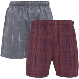 XYXX Multicolor Check Boxers - Pack of 2-picture-16