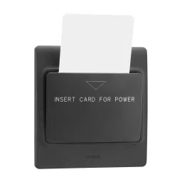 Legrand Hospitality Function Hotel Keycard Switch with Key Fob Allzy 15 Amp Matt Black, 6812 47-24
