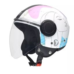 Studds URBAN SUPER D3 DECOR WHITE & BLUE (600 mm) X Large Open Face Helmet, WHITE & BLUE N6-image-95