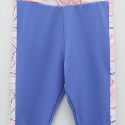LC Waikiki  89% Polyester 11% Elastane & Spandex  Side Tape Design Printed Leggings - Blue-image-42