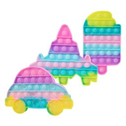 Toyshine Pack of 3 Car Fighter Jet Ice Cream Fidget Popping Sounds Toy - Multicolour-8